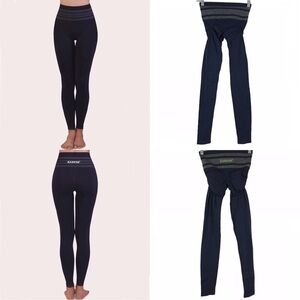 SANKOM Pants Yoga Compression Leggings Blue Small Medium Slimming Compression